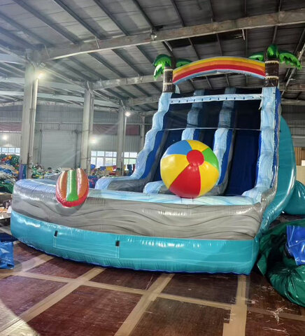 18ft Duel Lane Beach Ball Waterslide * 16-18-06 18ft Duel Lane Beach Ball Waterslide * 16-18-06
