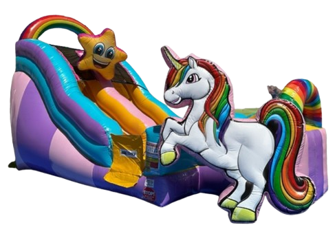 Rainbow Unicorn 16' Water or Dry Slide Rainbow Unicorn 16' Water or Dry Slide