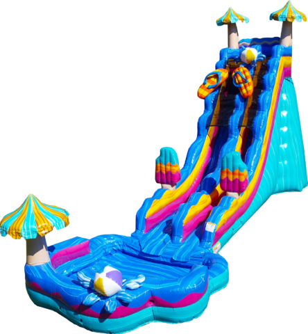 New Pool Party 22 Foot Tall Waterslide - 40 Feet Long New Pool Party 22 Foot Tall Waterslide - 40 Feet Long