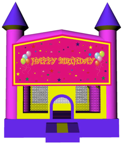 Princess Castle Happy Birthday 13x13 Fun House
