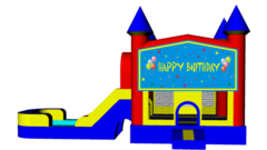Boys Happy Birthday Combo 4 in 1 Bouncer Boys Happy Birthday Combo 4 in 1 Bouncer