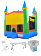 Pastel Castle 13x13 Deal with Cotton Candy Machine and 16 Chairs and 2 Tables Pastel Castle 13x13 Deal with Cotton Candy Machine and 16 Chairs and 2 Tables