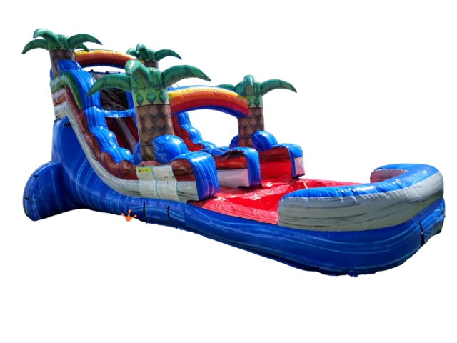17' Baja Single Lane Water Slide w Pool 17' Baja Single Lane Water Slide w Pool
