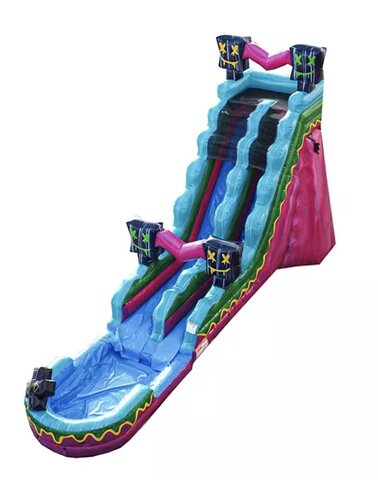 22ft Level Up Single Lane Waterslide w Pool 22ft Level Up Single Lane Waterslide w Pool