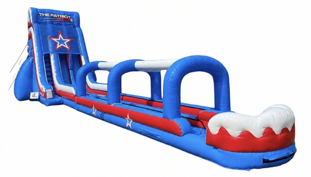 30' The Patriot Double Lane Water Slide with Slip N Splash Pool 30' The Patriot Double Lane Water Slide with Slip N Splash Pool