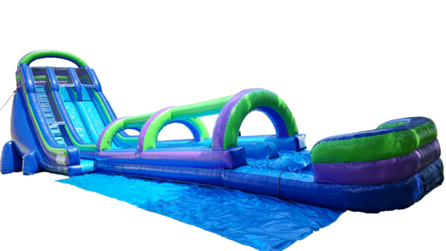 30 Foot Double Lane Water Slide with Slip And Slide 30 Foot Double Lane Water Slide with Slip And Slide