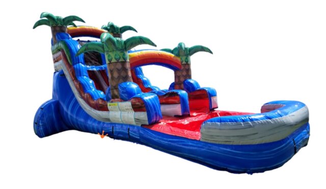17 Baja Single Lane Water Slide w Pool 17 Baja Single Lane Water Slide w Pool