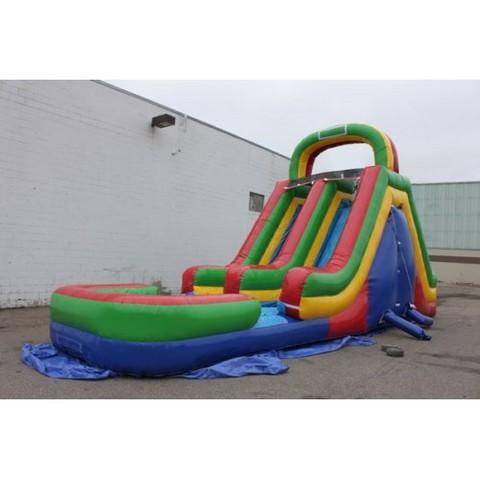 18' Double Lane slide (Wet) 18' Double Lane slide (Wet)