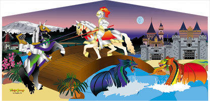 Art Panel - Knights and Dragons Art Panel - Knights and Dragons