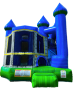 Castle Blue Crush Bounce House Combo - Space Saver(DRY ONLY)