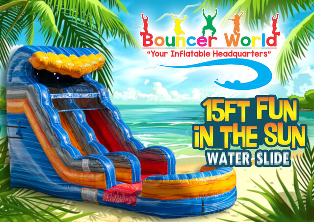 15FT FUN IN THE SUN SLIDE WITH POOL 15FT FUN IN THE SUN SLIDE WITH POOL