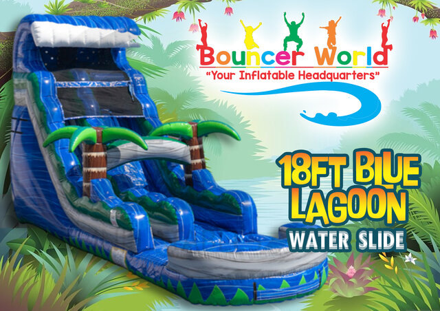 18FT BLUE LAGOON SLIDE WITH POOL 18FT BLUE LAGOON SLIDE WITH POOL