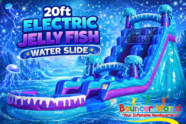 20FT ELECTRIC JELLY FISH SLIDE W/ POOL 20FT ELECTRIC JELLY FISH SLIDE W/ POOL