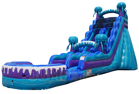 20FT ELECTRIC JELLY FISH SLIDE W/ POOL