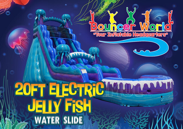 20FT ELECTRIC JELLY FISH SLIDE W/ POOL 20FT ELECTRIC JELLY FISH SLIDE W/ POOL