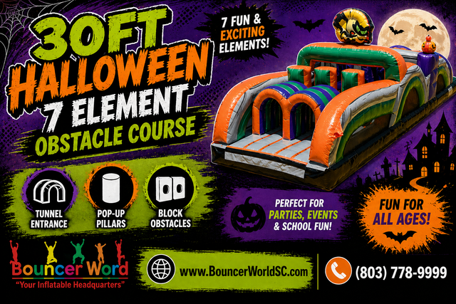 30FT HALLOWEEN - 7 ELEMENT OBSTACLE COURSE 30FT HALLOWEEN - 7 ELEMENT OBSTACLE COURSE