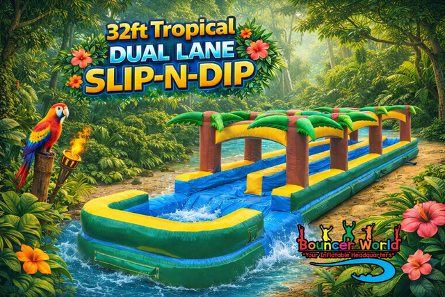 32FT TROPICAL SLIP-N-DIP DUAL LANE W/ POOL 32FT TROPICAL SLIP-N-DIP DUAL LANE W/ POOL