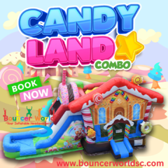 CANDY LAND BOUNCE SLIDE COMBO WET/DRY