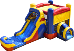 BACKYARD - RED/BLUE/YELLOW - BOUNCE SLIDE COMBO<br><font color=red>Add'l Themes @ Checkout</font>