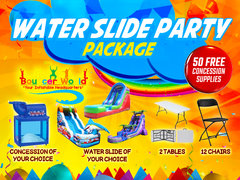 1 WATER SLIDE PARTY PACKAGE<br><font color = red>Choose your Water Slide at Checkout!</font>