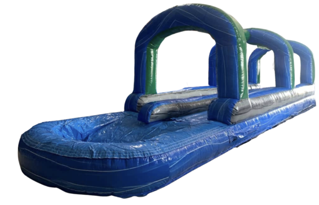 38' Blue Hurricane Dual Lane Slip N Slide w/ Pool 38' Blue Hurricane Dual Lane Slip N Slide w/ Pool
