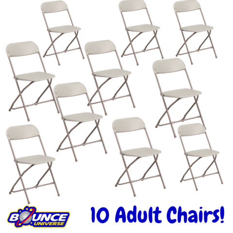 Beige Folding Chairs - Bundles of 10 Beige Folding Chairs - Bundles of 10