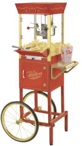 Commercial Popcorn Machine w/ Cart