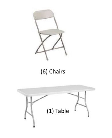 Table and Chair Package Deal 6ft.