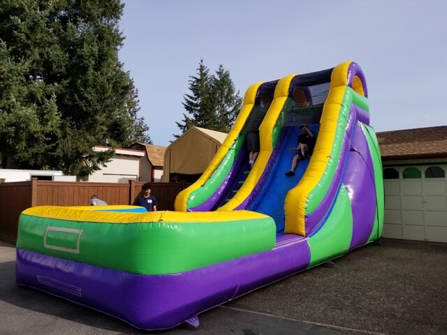 Green Monster water slide and dry slide rental