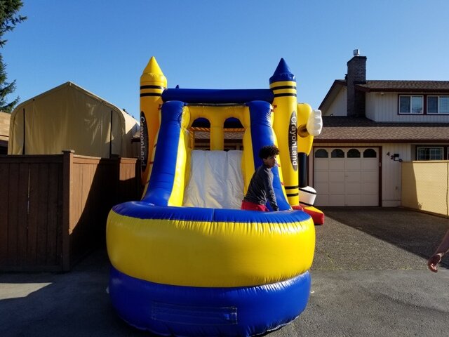 Happy Face bounce house combo