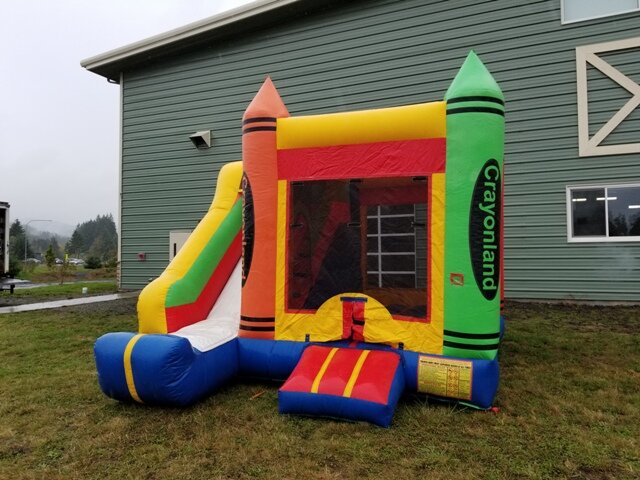 Mini Crayon Slide bounce house