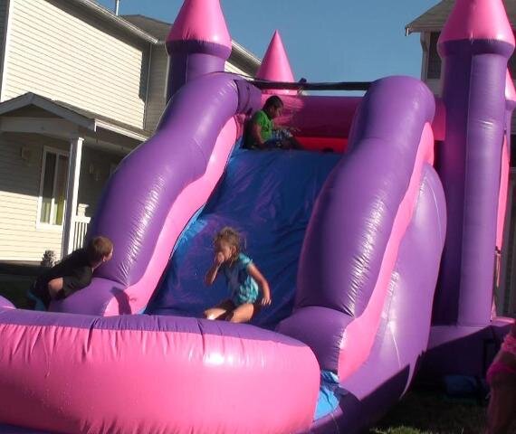 inflatable castle water slide