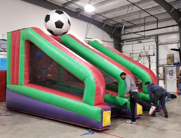 inflatable soccer game rental