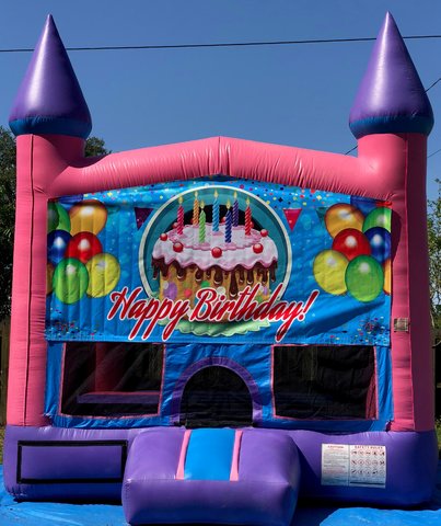 Bounce House - Girls Happy Birthday 