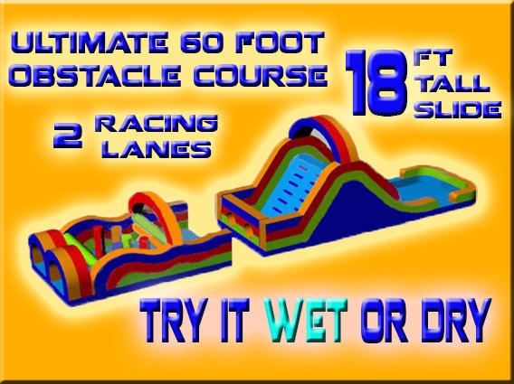 Ultimate 60 Foot Obstacle Course WET!