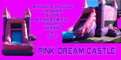 Pink Dream Castle Combo with Water Slide Pink Dream Castle Combo with Water Slide