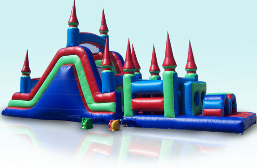 49FT Blue Deluxe Obstacle Course - Dry 
