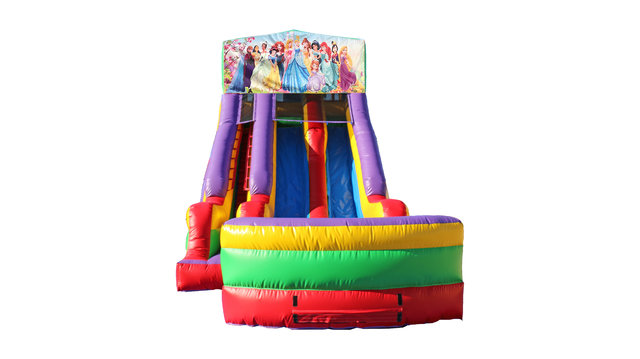 All Disney Princesses 18' Double Lane Dry Slide All Disney Princesses 18' Double Lane Dry Slide