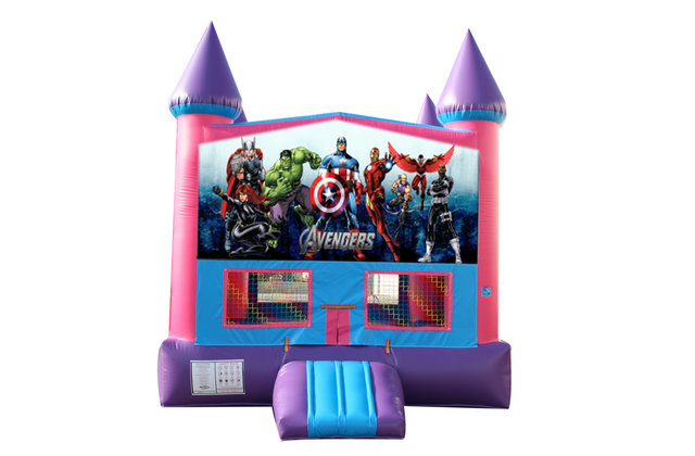 Avengers Fun Jump with Basketball Goal (Pink) Avengers Fun Jump with Basketball Goal (Pink)