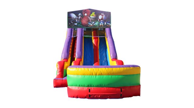 Big Sports 18' Double Lane Dry Slide Big Sports 18' Double Lane Dry Slide