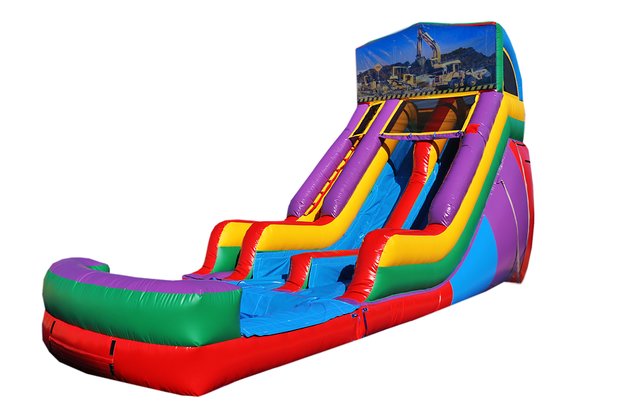 Construction 18' Double Lane Water Slide Construction 18' Double Lane Water Slide