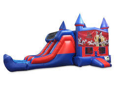 Dalmatians 101 7' Double Lane Dry Slide Bounce House Combo Dalmatians 101 7' Double Lane Dry Slide Bounce House Combo