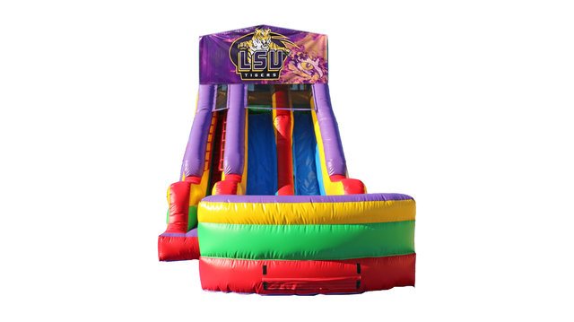 LSU Tigers 18' Double Lane Dry Slide LSU Tigers 18' Double Lane Dry Slide