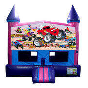 Monster Wheels Fun Jump With Basketball Goal (Pink) Monster Wheels Fun Jump With Basketball Goal (Pink)