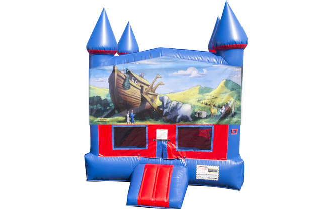 Noah's Ark Bounce House With Basketball Goal Noah's Ark Bounce House With Basketball Goal
