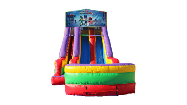 PJ Masks 18' Double Lane Dry Slide PJ Masks 18' Double Lane Dry Slide