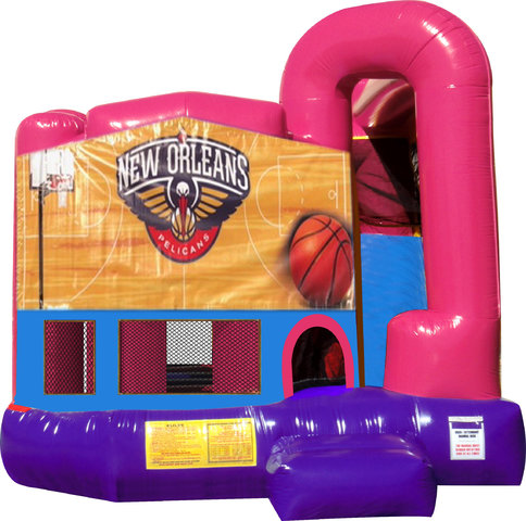 Pelicans Basketball 4N1 Bounce House Combo (Pink) Pelicans Basketball 4N1 Bounce House Combo (Pink)