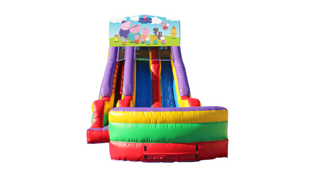 Peppa Pig 18' Double Lane Dry Slide Peppa Pig 18' Double Lane Dry Slide