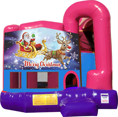 Santa and Rudolph 4N1 Bounce House Combo (Pink) Santa and Rudolph 4N1 Bounce House Combo (Pink)