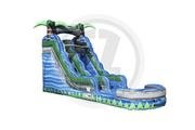 A 16' Blue Water Slide With Pool A 16' Blue Water Slide With Pool